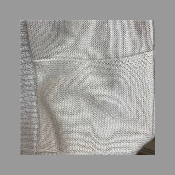 ALL SAINTS All Saints Cardigan Cotton/Mohair Sweater Light Gray/Cream XS Small - Picture 6 of 10